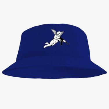Imagem de Chapéu Bucket Hat Estampado Anjo - MP Moda Masculina, Único, Azul