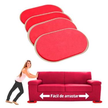 Imagem de Movedor Locomovedor de Arrasta Móvel Deslizante Tapete Carpetes- 4 Uni