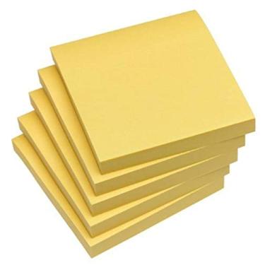 Imagem de Post-it Notas super adesivas, 7,6 cm por 7,6 cm, amarelo narciso, blocos de 90 folhas em pacotes de 5 unidades, pacote com 4