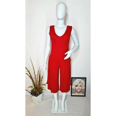 Imagem de Macacão Pantacourt Regata Com Bolso Moda Femenina - modanascimento2021