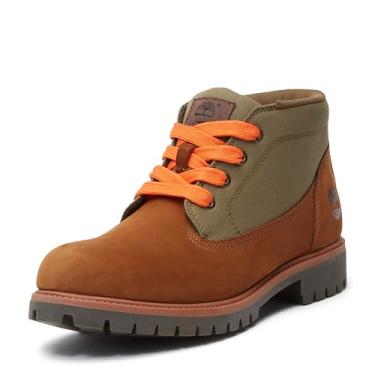Imagem de Timberland Bota masculina premium impermeável de 15 cm, Nobuck marrom médio, 8 Wide