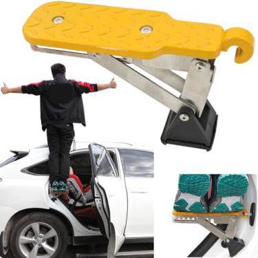 Imagem de SYDSZ Degrau De Porta De Carro, Degrau De Porta Extra Longo De 7 Ângulos Para Acesso Ao Teto Do Carro, Suporte De Ambos Os Pés, Degrau De Trava De Porta De Rack De Teto, Gancho De Degrau De Porta De