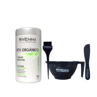 Imagem de Botox Orgânico 1kg + Kit Cumbuca, Pincel e Espátula - Rivenna Professi