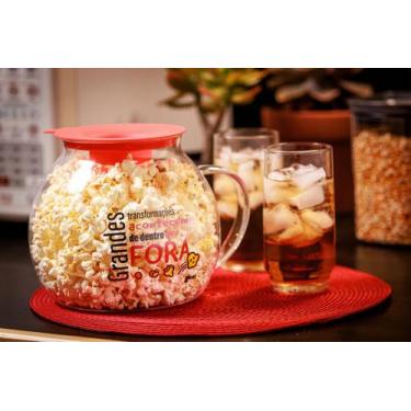 Imagem de Pipoqueira De Vidro Saudável 2.5L Para Microondas Não Precisa De Óleo 