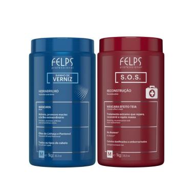 Imagem de Felps Professional Cronograma Lumiforce (S.O.S.+ Banho de Verniz 2 x 1000ml)