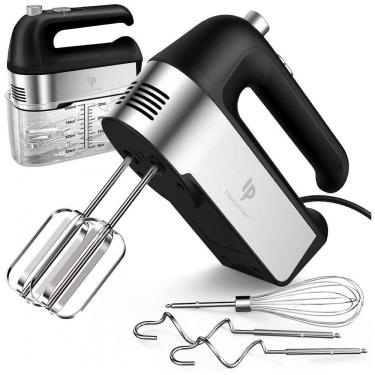 Imagem de Batedeira de Mão Elétrica com Botão de Ejeção e 5 Velocidades, 110V 450W, LILPARTNER, Preta