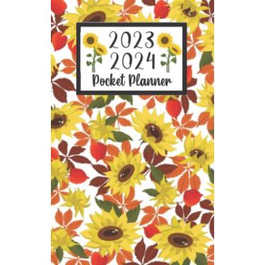 Imagem de 2023 2024 pocket planner For Purse Sunflower Lovers: 2 year Pocket Calendar January 2023 to December 2024 | 24 Months Monthly Planner & Organizer For ... Holidays | Sunflower Floral Pattern cover