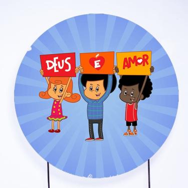 Imagem de Painel Decorativo para Festa 1,50x1,50 metros Vesti Fácil com Elástico 3 Palavrinhas - Fera Print