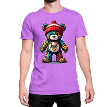 Imagem de Camiseta Masculina Urso Make Style Ref10 Camisa Reforçada Malha Algodã
