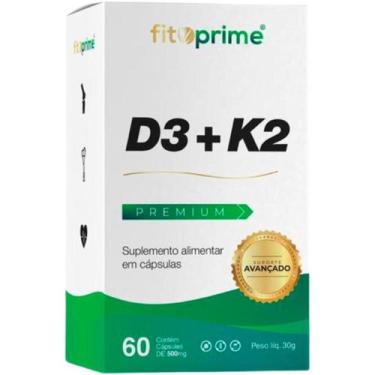 Imagem de Vitamina D3 com K2 60 Cápsulas Fitoprime