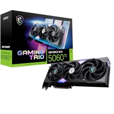 Imagem de MSI Placa gráfica Gaming RTX 5060 Ti 8G Gaming Trio OC (8GB GDDR7, TBA-bit, desempenho extremo: TBA MHz, DisplayPort x3 2.1a, HDMI 2.1b, NVIDIA Blackwell Architecture)