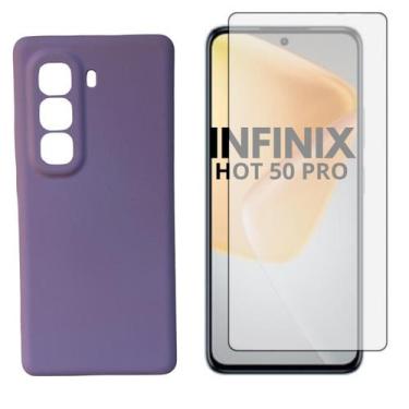 Imagem de Capa + Pelicula Vidro 3D Compativel Com Infinix Hot 50 Pro - Generica,