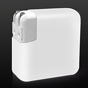 Imagem de LCMOCICO Capa protetora com carregador de 70 W para MacBook Air de 13,5 polegadas, 2022, A2681, A3113, M3, M2 Air de 15 polegadas, 2023, 2024, capa adaptadora de silicone macio para MacBook Pro de 14