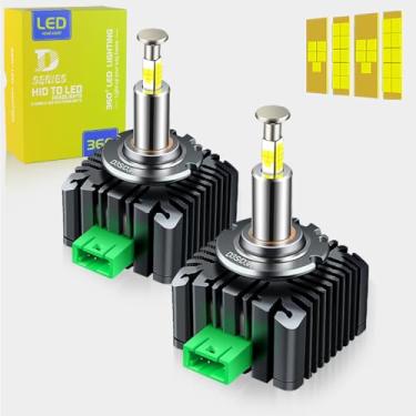 Imagem de APMAT Lâmpadas LED D3S, 360 graus 32000LM 6000K branco 800% brilho, lâmpadas de substituição D3R Xenon HID, lâmpadas de neblina D3S/D3R Plug and Play, pacote com 2