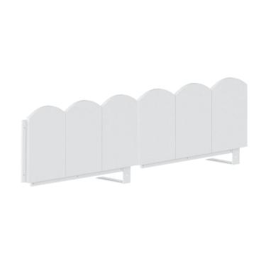 Imagem de Cerquinha Dupla 120cm para Cama Reversível New Garden Casatema Branco