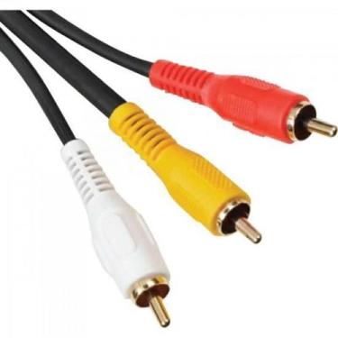 Imagem de Cabo 3 Rca Macho X 3 Rca Macho Com Coaxial 1,8M Cbrc0020 Pr - Storm