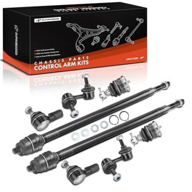 Imagem de A-Premium Kit de suspensão dianteira de 8 peças, junta esférica inferior, extremidade de haste de direção externa interna, link de barra oscilante, compatível com Honda Civic 2001-2005, Acura EL