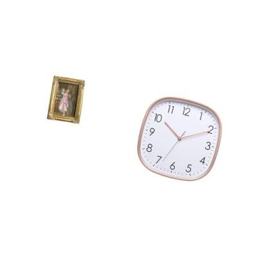 Imagem de Fenteer Porta-retratos de Resina Vintage com Porta-cartões, Frente de Vidro E Relógio de Parede Digital, Design para Decoração de Quarto, Escritório, Sala de