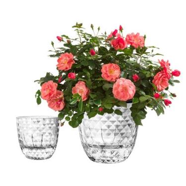 Imagem de Vasos autoirrigáveis Etvski para plantas de interior, 4+6 polegadas, t