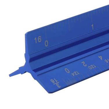 Imagem de Hordion Régua de escala arquitetônica de 30,5 cm, régua de escala triangular, ferramentas de medição de arquitetura de metal de liga de alumínio para arquitetos, engenheiros, desenhistas, estudantes