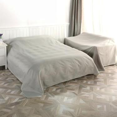 Imagem de SXYMTSW Capa contra poeira leve para camas, capa de cinza respirável para casa, pano de proteção contra poeira de móveis, para sofá, armário, cadeira (tamanho: 120 x 200 cm (47,2 x 78,7 polegadas