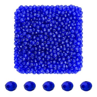 Imagem de Mandala Crafts Contas de cristal de briolette de tanzanita de 3 mm de profundidade – 1500 contas de vidro facetadas para fabricação de joias, suprimentos de contas, artesanato DIY, pulseiras, colares