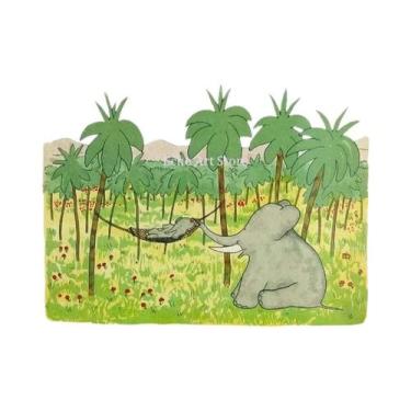 Imagem de Decoração Para Quarto Infantil, Pôster De Elefante Cartoon Babar, Famí