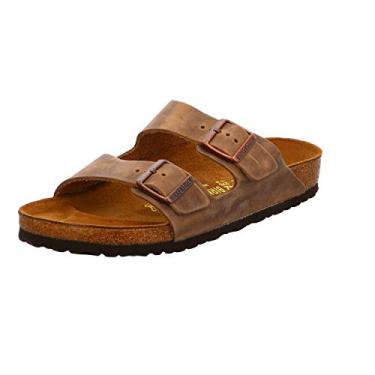 Imagem de Birkenstock Sandálias femininas Mule, Couro encerado marrom tabaco, 7-7.5 Women/5-5.5 Men