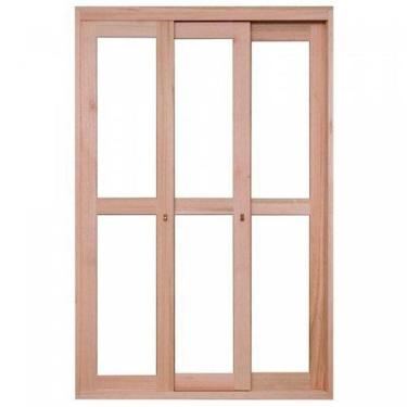 Imagem de Porta de Madeira Balção de Correr 213x180cm com Batente 14cm Ewk 420 R