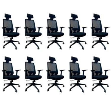 Imagem de Oficial Webshop - Kit 10 Cadeiras de Escritório Oficial Comfort Max NR17