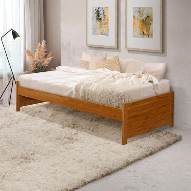 Imagem de Cama Solteiro Gabrieli Madeira Maciça Durável Imbuia