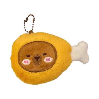 Imagem de Pingente De Pelúcia Kawaii Capivara: Charmoso Boneco Temático De Comid
