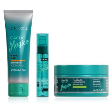 Imagem de Kit Lowell Cacho Magico Shampoo, Mascara 240g e Magic Oil