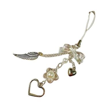 Imagem de Cordão De Celular Estilo Coreano Com Coração E Asas Para Mulheres, Cha