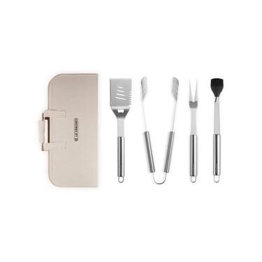 Imagem de CONJUNTO 4 UTENSÍLIOS LE CREUSET ALPINE EM AÇO INOX COM BOLSA 41906001400100