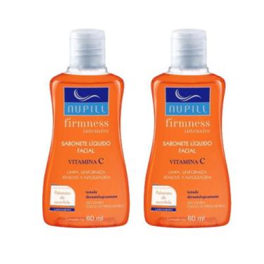 Imagem de Kit 2 Sabonetes Facial Limpeza Skincare Vitamina C Nupill 60ml Mini p/