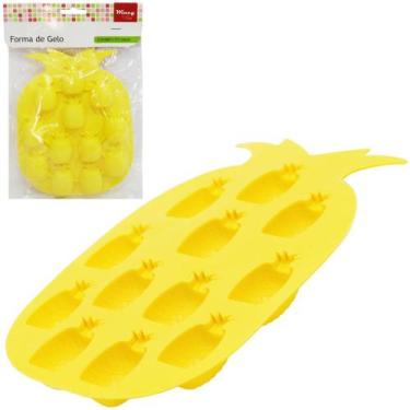 Imagem de Forma De Gelo Com 12 Cavidades Modelo Abacaxi De Pvc 18,5x13,5cm - KOP