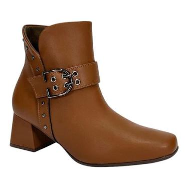 Imagem de Bota Piccadilly Maxi Estela Wide Fit 748037 Marrom Madeira, Marrom, 38