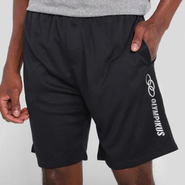 Imagem de Bermuda Dry Fit Olympikus Masculina Cós Elástico Conforto, P, Preto