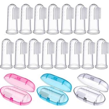 Imagem de Escova de Dente Boao 36 Unidades  Escova de Dedo para Bebê com Estojo