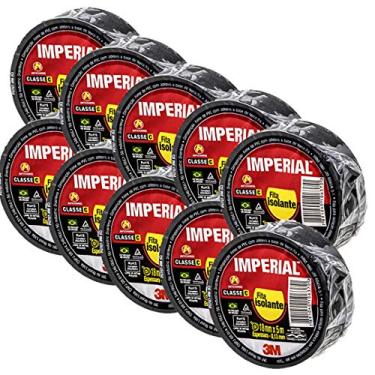 Imagem de Kit C/ 10 Fita Isolante Imperial Slim 18 x 5 metros 3M