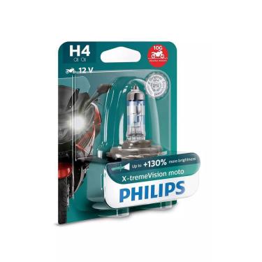 Imagem de Lâmpada Moto Halógena H4 X-Treme Vision Philips 55W 3400k