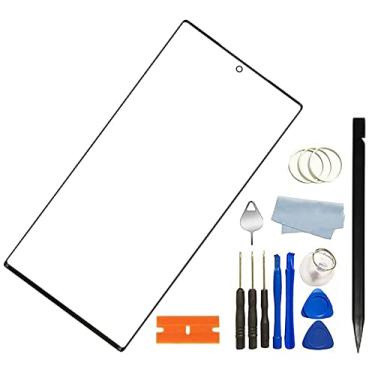 Imagem de Vidro de tela para Galaxy S23 Ultra, tela de vidro frontal externa de substituição para Samsung Galaxy S23 Ultra 5G Tela de vidro da lente externa frontal + ferramenta (a cola foi instalada no vidro)