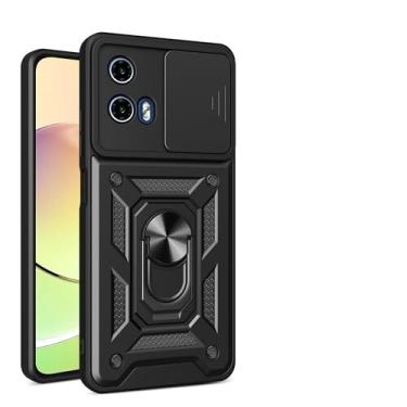 Imagem de Kukoufey Capa compatível com Motorola Moto G34 5G, com capa de lente de câmera deslizante compatível com Motorola Moto G34 5G XT2363-2 capa preta