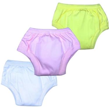 Imagem de Kit 3 Calcinhas Treinamento Desfralde Bebê Infantil Algodão Kit 2 Unidades, 6 Camadas Absorventes, Algodão Macio, Segura Pequenos Escapes, Treinamento Unissex