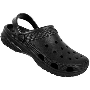 Imagem de Sandália Chinelo Babuche Conforto Ajustável Tipo Croc Alta (43/44, Preto)