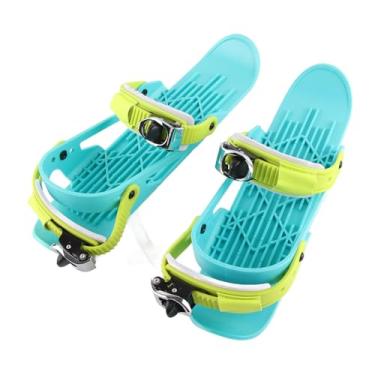 Imagem de Patins de Esqui Curtos, Mini-skiboards de Esqui Práticos Portáteis Adjustáveis para Botas de Esquis para Declive, Esportes de Inverno para Crianças (Colorida)