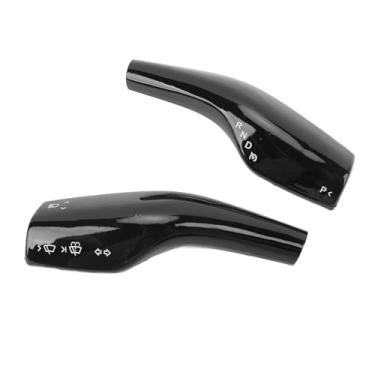 Imagem de 1 par de Capa Haste de Direção, Capa Alavanca de Engrenagem, Capa Decorativa Alavanca de Engrenagem, Adequado (Preto)