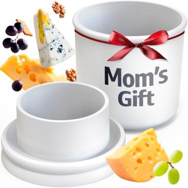 Imagem de Molde de queijo com prensa de seguidores – Kit de fabricação de queijo 2L – Suprimentos para fazer queijo – Forma com prensa – Paneer Maker – Conjunto de queijo para edam de queijo duro – A ideia perfeita de presente