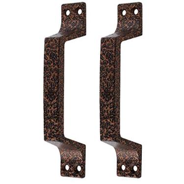 Imagem de Puxadores de porta de aço resistente - Pacote com 2 - Puxador de aço inoxidável Porta de fazenda externa - Maçaneta de portão de aço